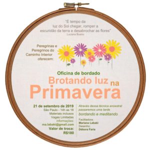 flyer do bordado de primavera